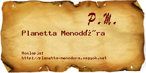 Planetta Menodóra névjegykártya